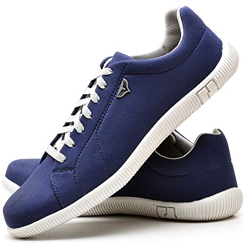 Kit 02 Pares de Sapatênis Sapato Casual Com Carteira Masculino JUILLI 900DB Tamanho:44;cor:Azul;gêne