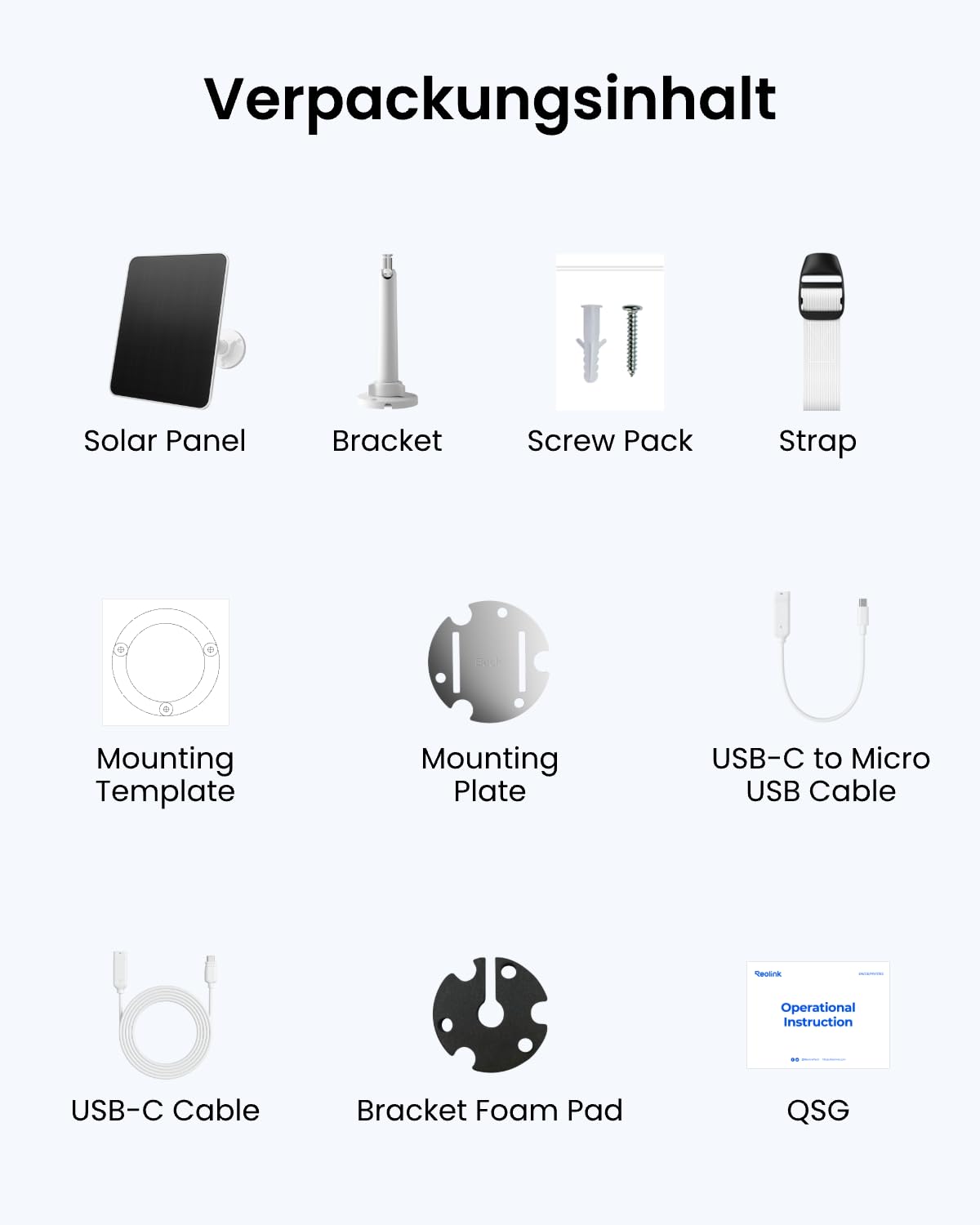 Reolink Solarpanel 2S 6W Solarladegerät mit 5900mAh Akku IP67 Wasserdicht für Akkukameras