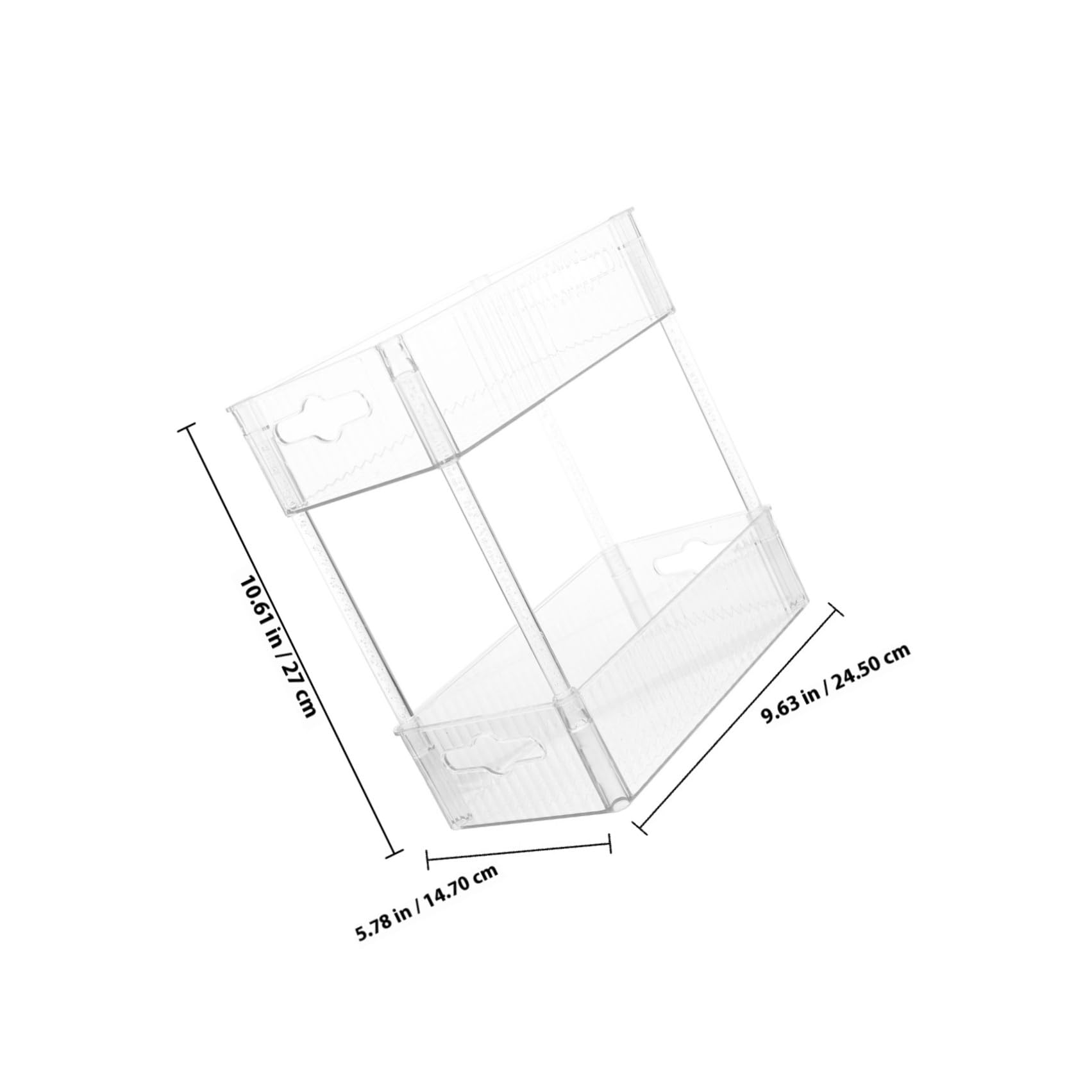 Organisateur Rangement Pet Étage Maquillage Double ou et Transparent en Design Simple pour Cosmétiques Soins Peau Salle de Bain Coiffeuse