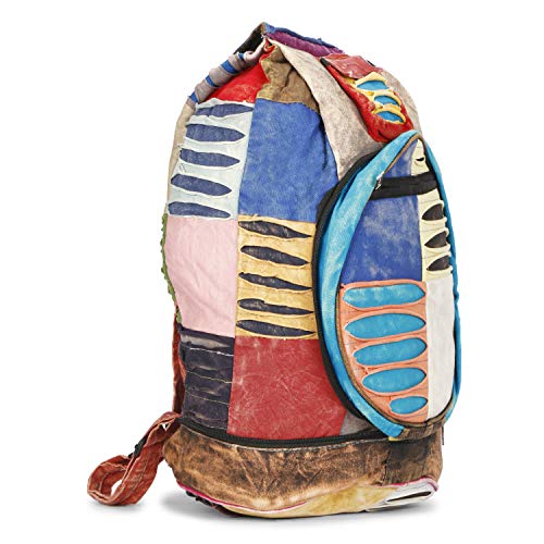 Vanya Handicraft Collection Crossbody Backpack Shoulder Casual Daypack Rucksack for Men Women Outdoor Cycling Hiking Travel