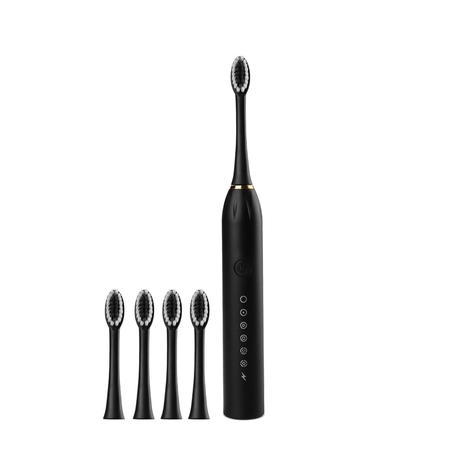 x-3 sonic electric toothbrush, usb rechargeable, 6 cleaning modes, smart timer, ipx7 waterproof, 4 brush heads, black