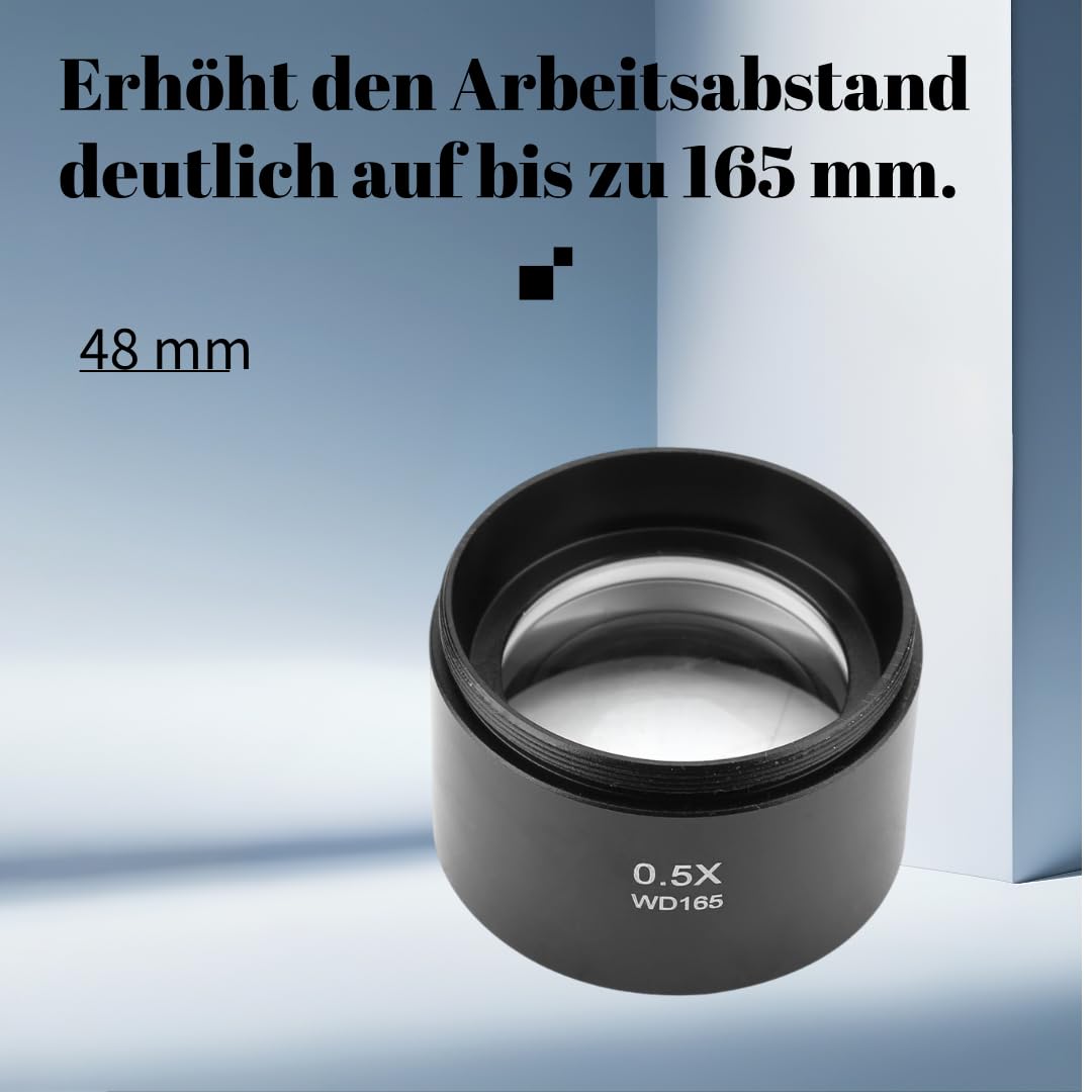 Respicefinem Objectif Lentille de Barlow 5x Pour Microscope 7,0×6,0×5,0 Kp-0. 5x Objectif de camra Objectif de microscope stro pour microscope industriel 48mm Electronic Eyepiec