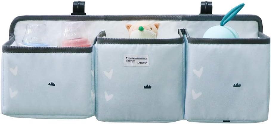 Baby Diaper Caddy Bag Stacker Organize - Nursery Storage Bin for Diapers, Wipes & Toys - Diaper Organizer for Crib