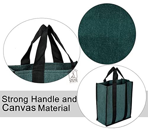 Image of Small Heavy Duty Canvas Grocery Bag (Thela) | Reusable Shopping Tote Bag for Vegetables, Groceries & Lunch Carry | Durable Cloth Market Bag with Strong Handles, Daily Use| 12 x 5.5 x 14.5 Inches