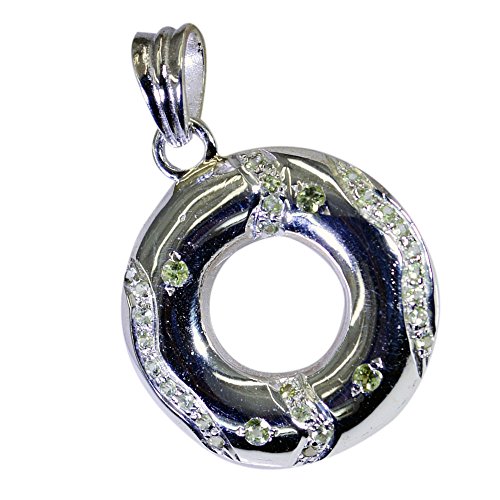Collier péridot naturel en argent pour femmes et filles pendentif pierre de naissance d'août
