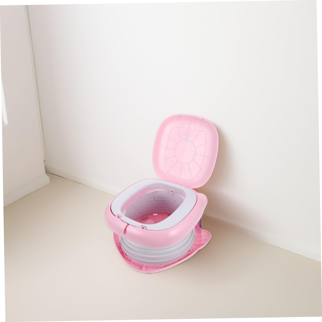 Kisangel Tragbare Kindertoilette mit Faltbarem Design aus Pp Kunststoff Auslaufsicher für Zuhause Reisen und Unterwegs Toilettensitz Kinder Reise