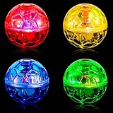 Frienda 4 Pieces Ghost Hunting Cat Ball Motion Light up Cat Balls LED Motion Activated Pet Ball Motion Light up Interactive Toys Pet Glowing Mini Running Exercise Ball Toys(Multicolored)