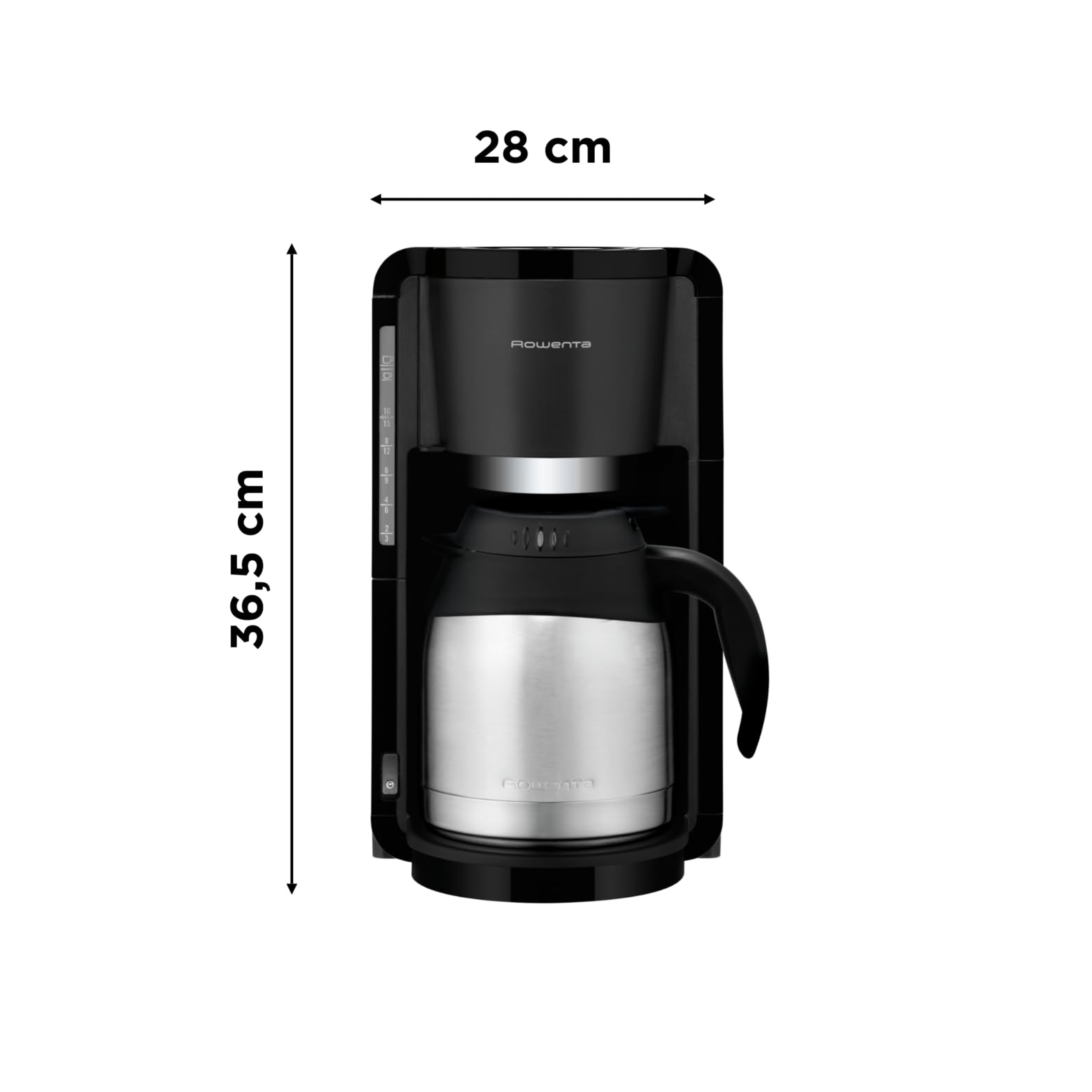 Rowenta CT 3818 Edelstahl Thermo Kaffeemaschine schwarz
