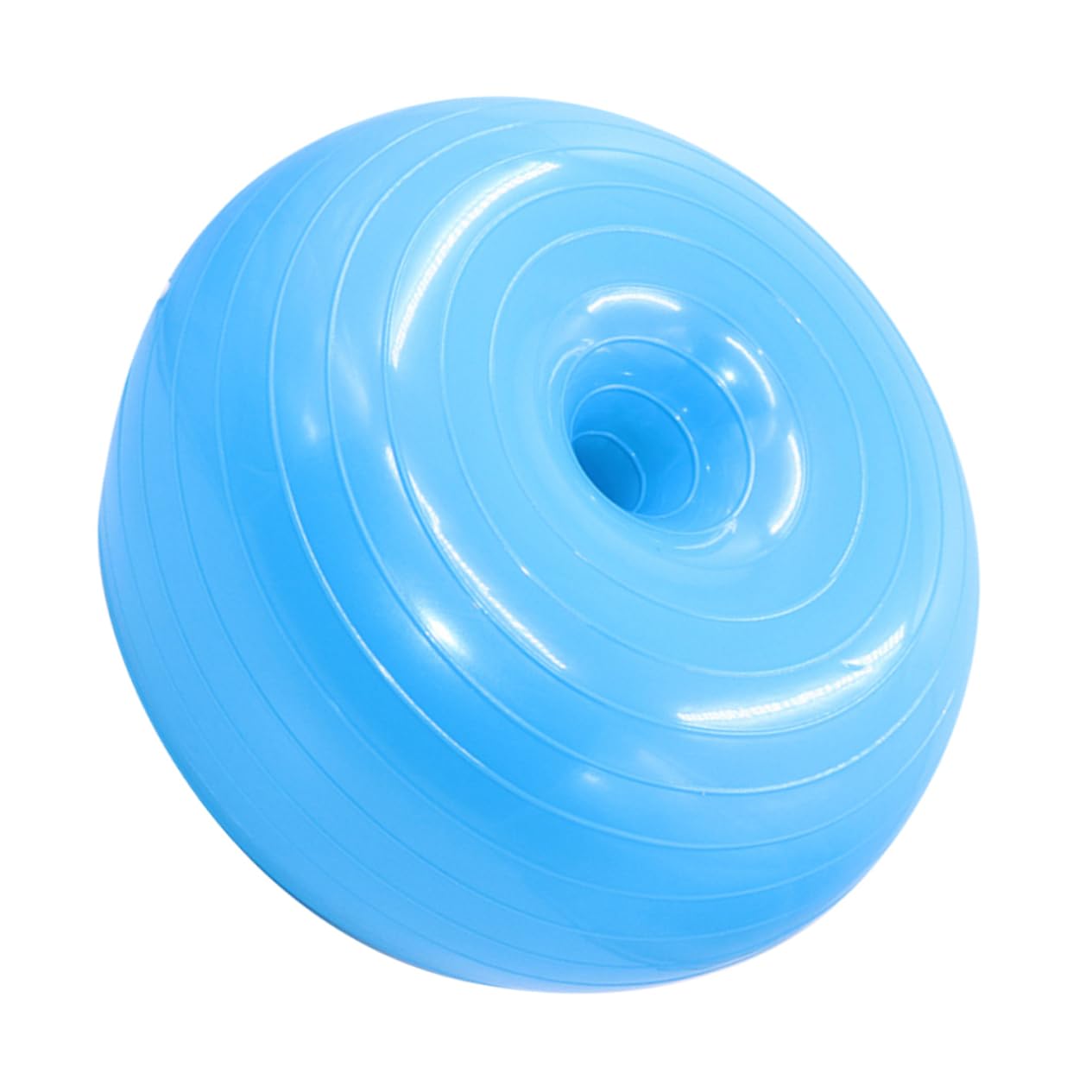 TOYANDONA Ball für Hoher Griffigkeit Luftpumpe und Inklusive Pilates in Donut Yoga aus PVC mit Anti Burst Design Blau Balance Training