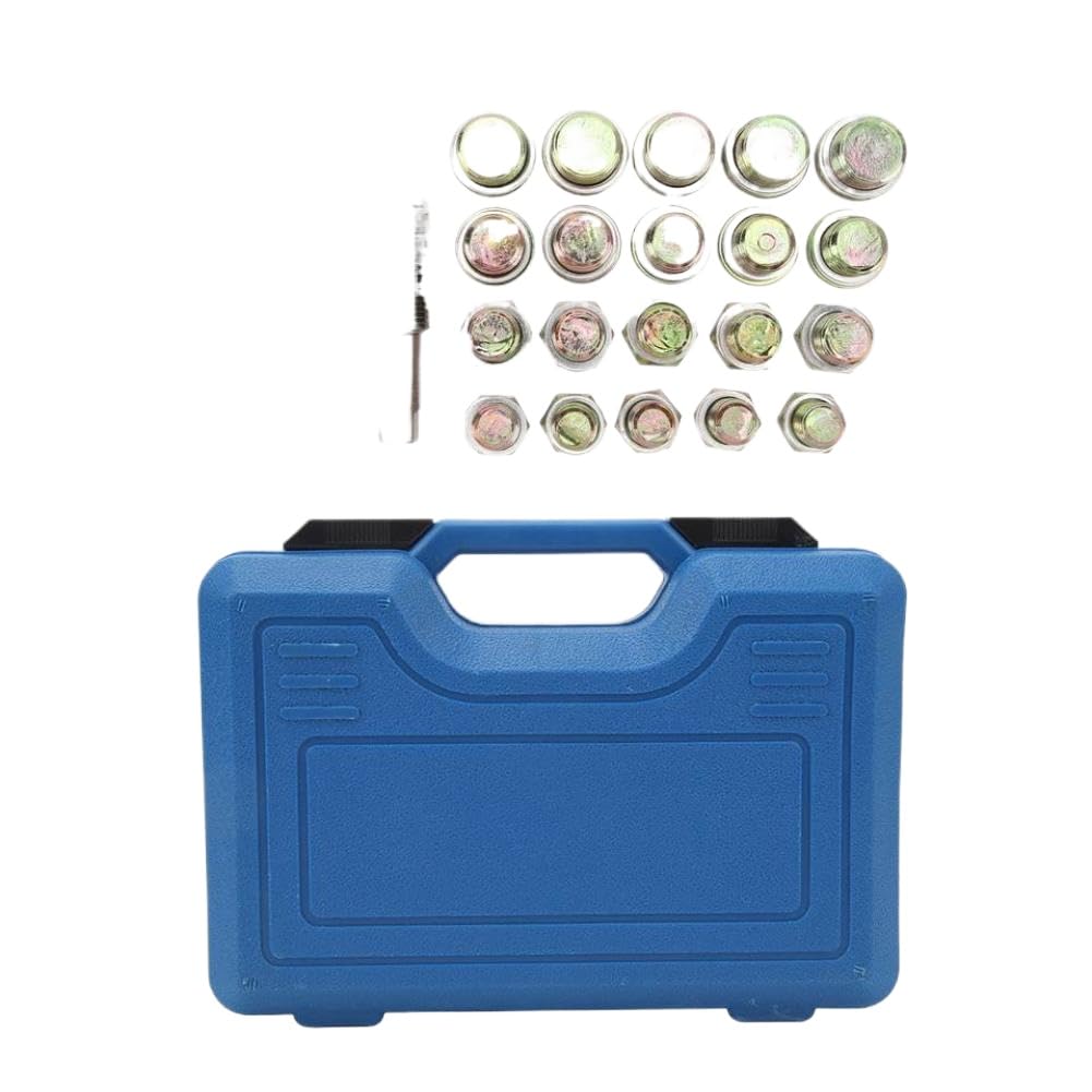 Kit di riparazione filettatura coppa olio da 64 pezzi Set di strumenti per tappo di scarico del cambio della coppa M13 M15 M17 M20
