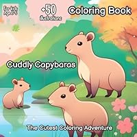????? Cuddly Capybaras ????: The Cutest Coloring Adventure (Spanish Edition) B0F5MHN83R Book Cover