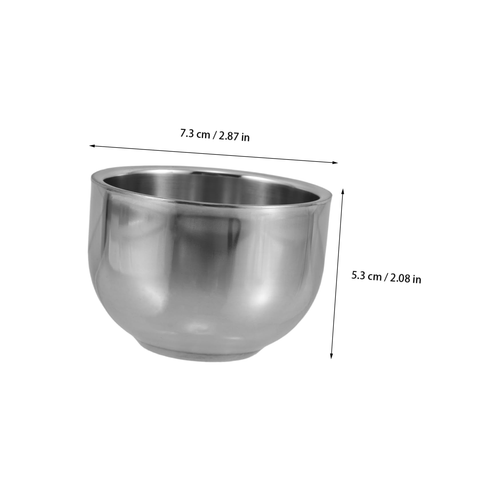 IWOWHERO Metal Shaving Soap Bowl Foaming Holder Compact Stainless Steel Shave Soap Dish