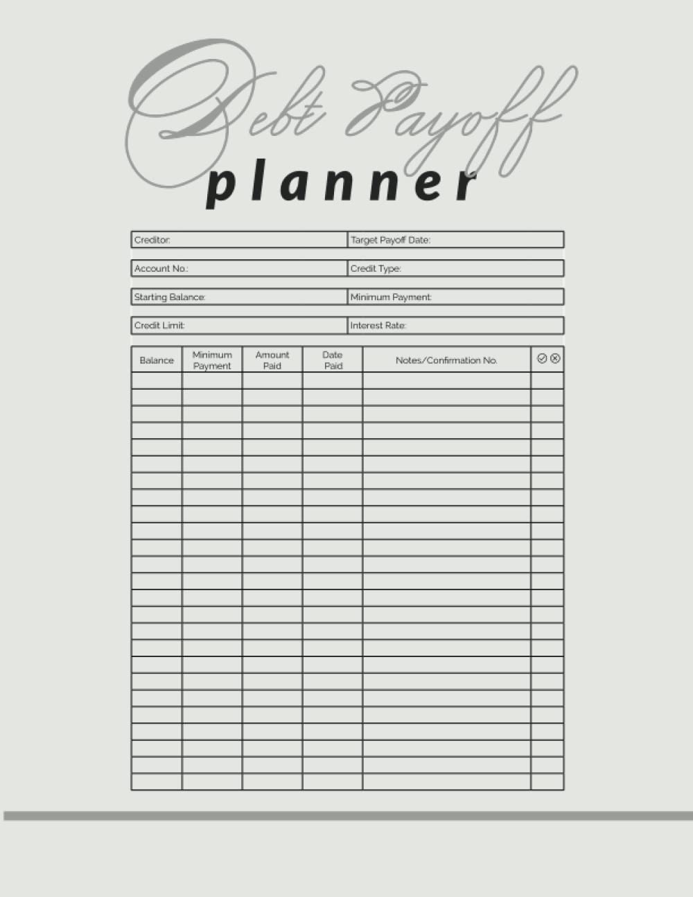 Debt payoff planner: Debt Payoff Planner That Helps You to Track Your Financial Situation and Payoff Debts