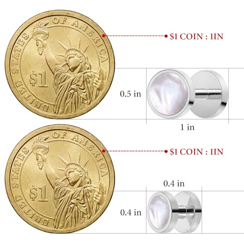 Image of HAWSON Fashion Mother-of-Pearl Tuxedo Shirt Button and Cufflink Set, Specially Designed for Wedding Business