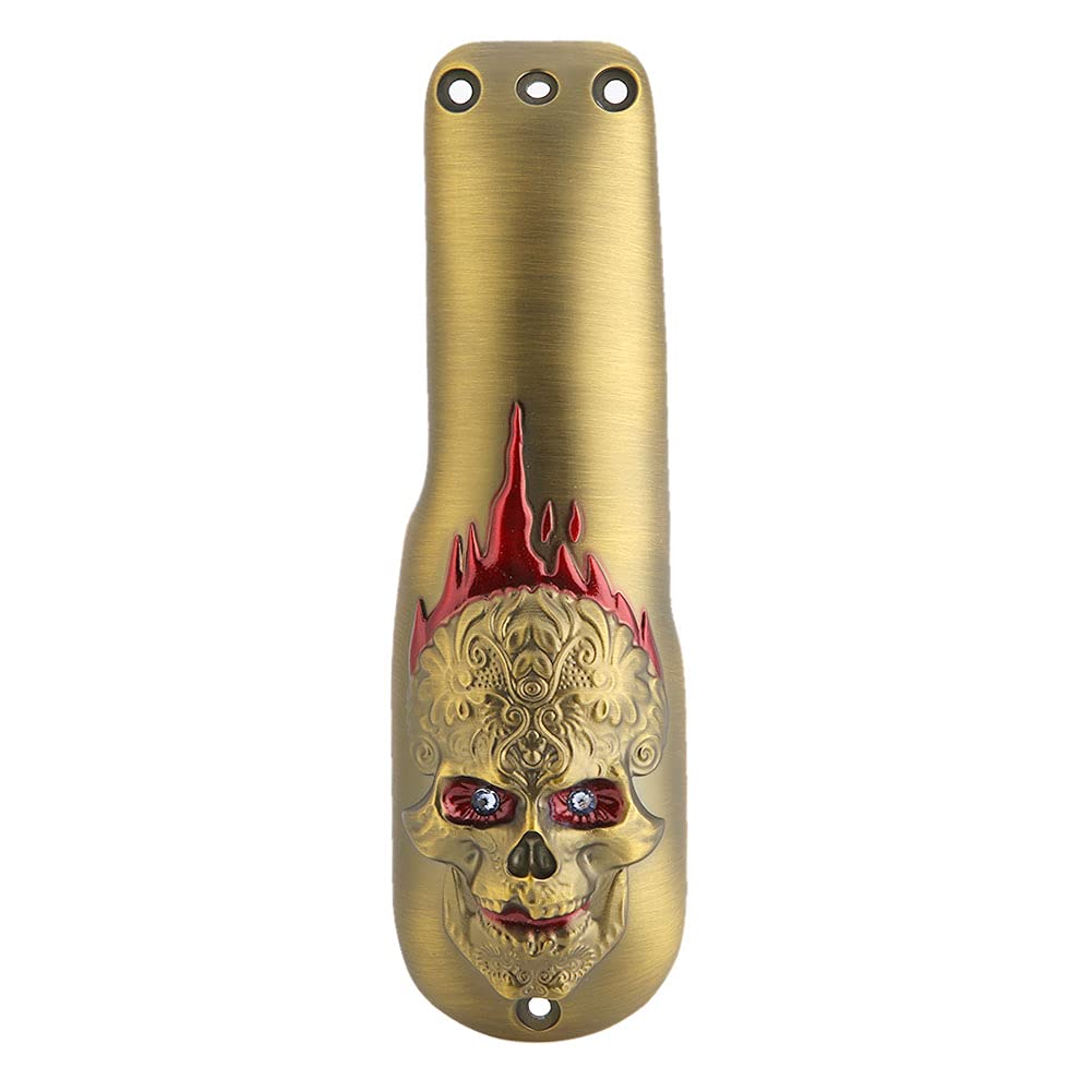 Professional Hair Clipper Front Cover, Electric Hair Cutter Trimmer Sheel Protective Casing for (skull gold)