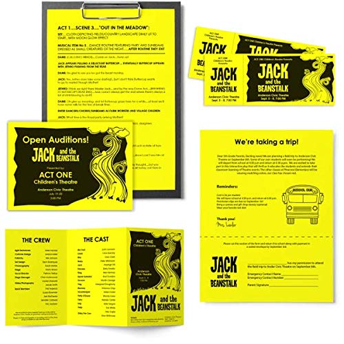 Neenah Paper Astrobrights Color Paper, 8.5” X 11”, 24 Lb/89 Gsm, Lift-Off Lemon, 500 Sheets (21018) #TOP7