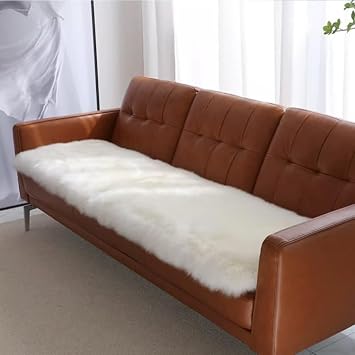 Real Sheepskin Rug Genuine Sheepskin Throw Fluffy Sheepskin Rugs Fur Rug Authentic Sheepskin Runner for Bedroom Living Room90X180cm35.4inchX70.8inch