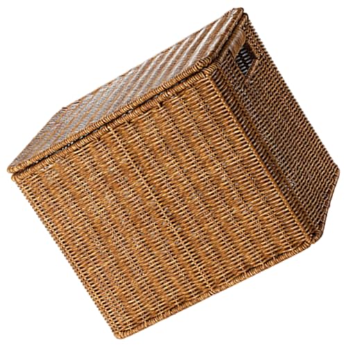 ABOOFAN Caja Organizadora de Plástico para Uso Seguro Tapa para Salón , Gran Capacidad , Estructura Estable y Diseño Minimalista Decorativo junto al Sofá