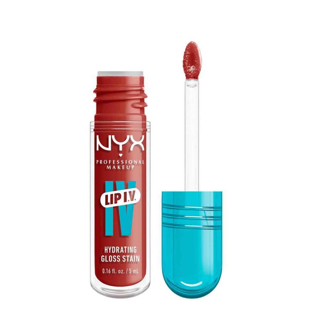 Lip IV Hydrating Gloss Stain, Lip Gloss, Up to 12HR Hydration, High Pigment, Wet Shine Finish, Burst That Tang!