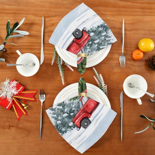 Servilletas de Tela Navideñas Set x6 Multicolor 20x20 pulg miniatura 5