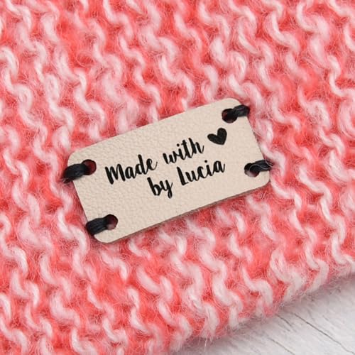 Étiquettes personnalisées en cuir couture tricot artisanat sac vêtement lot de 50