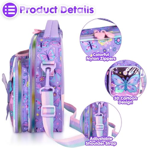 Image of Lunch Bag for Kids, Lunch Bag for Office Men, Women and Kids, Canvas Tiffin Bags for School, Picnic, Work, Carry Bag for Lunch Box and Water Bottle (Dinsoaur S)