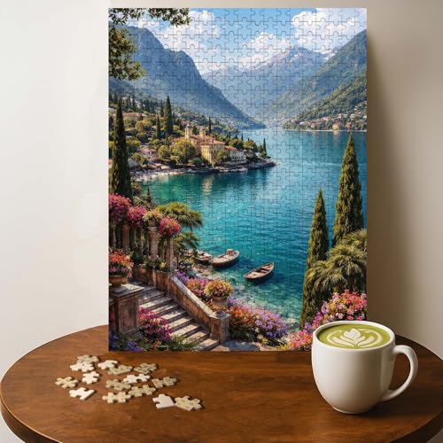Casse-tête Lake Como 500 pièces bois adulte 20x15 po