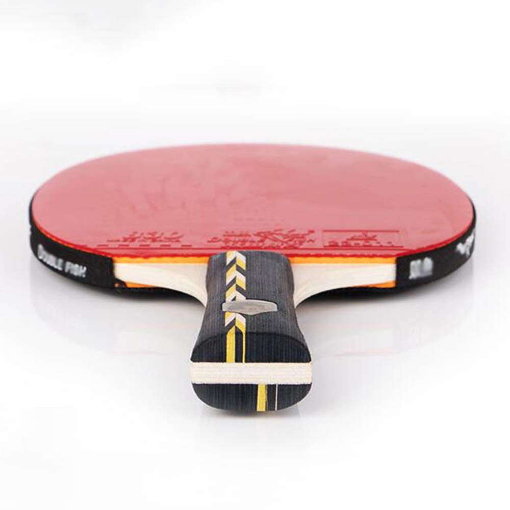 Tuta da Ping Pong, 7 Strati di Legno, Racchetta Sportiva da Ping Pong, per Principianti, Bambini/Racchetta Doppia/Manico Corto