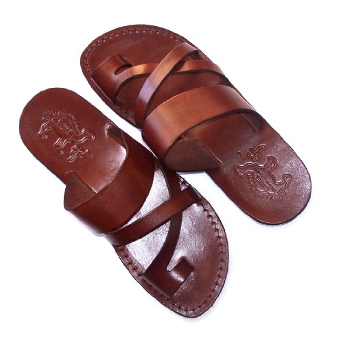 Holy Land Market Men/Women Biblical Jesus Leather Sandals/Slides From Jerusalem (Shepherd's Field II)
