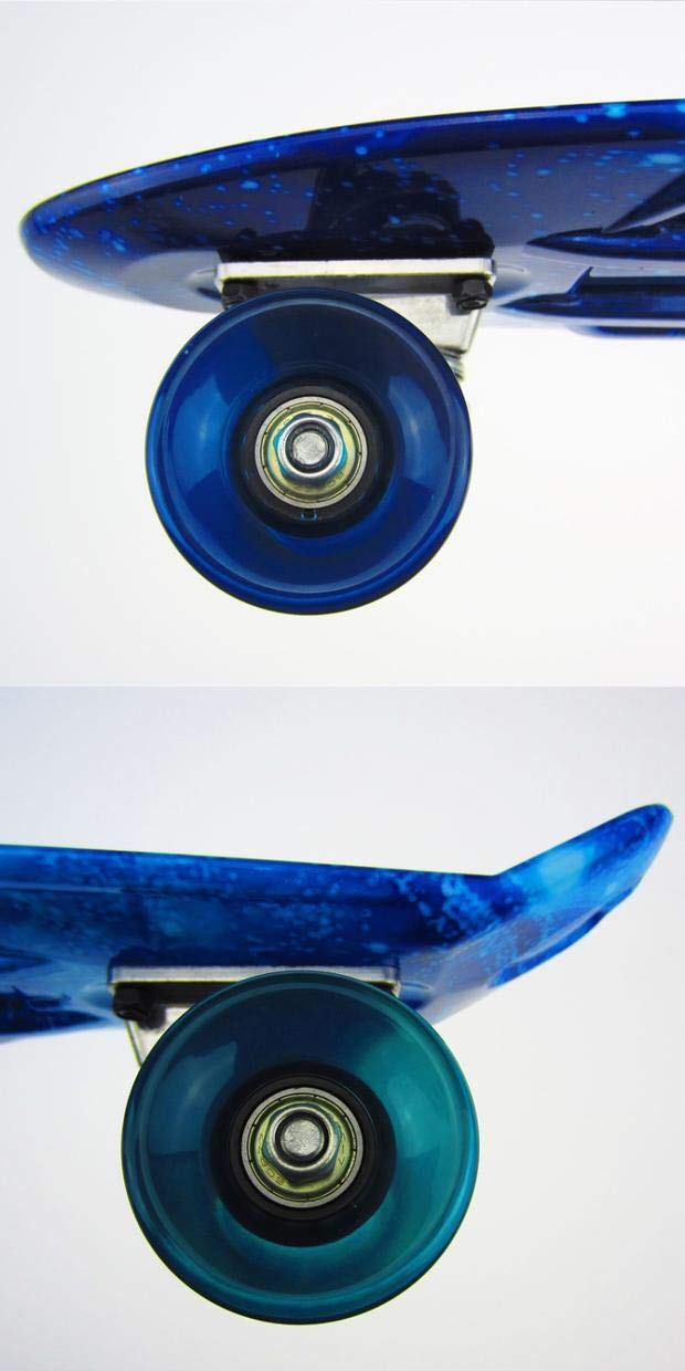 Étoile Imprimer Exporter Astuce PP en Plastique Penny Petit Conseil De Poisson Enfants Adulte À Quatre Roues Skate Skate Planche À roulettes Penny Board (Taille : 27 inches)