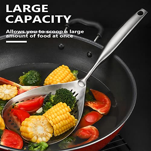 Kaycrown Skimmer Slotted Spoon, 304 Stainless Steel Skimmer Ladle Skimmer Spoon Spider Strainer For Cooking And Frying, Pasta Strainer Spoon Frying Spoon Kitchen Cooking Colander Spoon #TOP3
