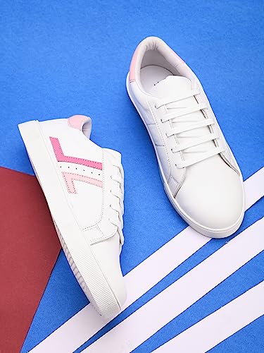 Image of Longwalk White Casual Shoes Sneakers for Women(W-4035)