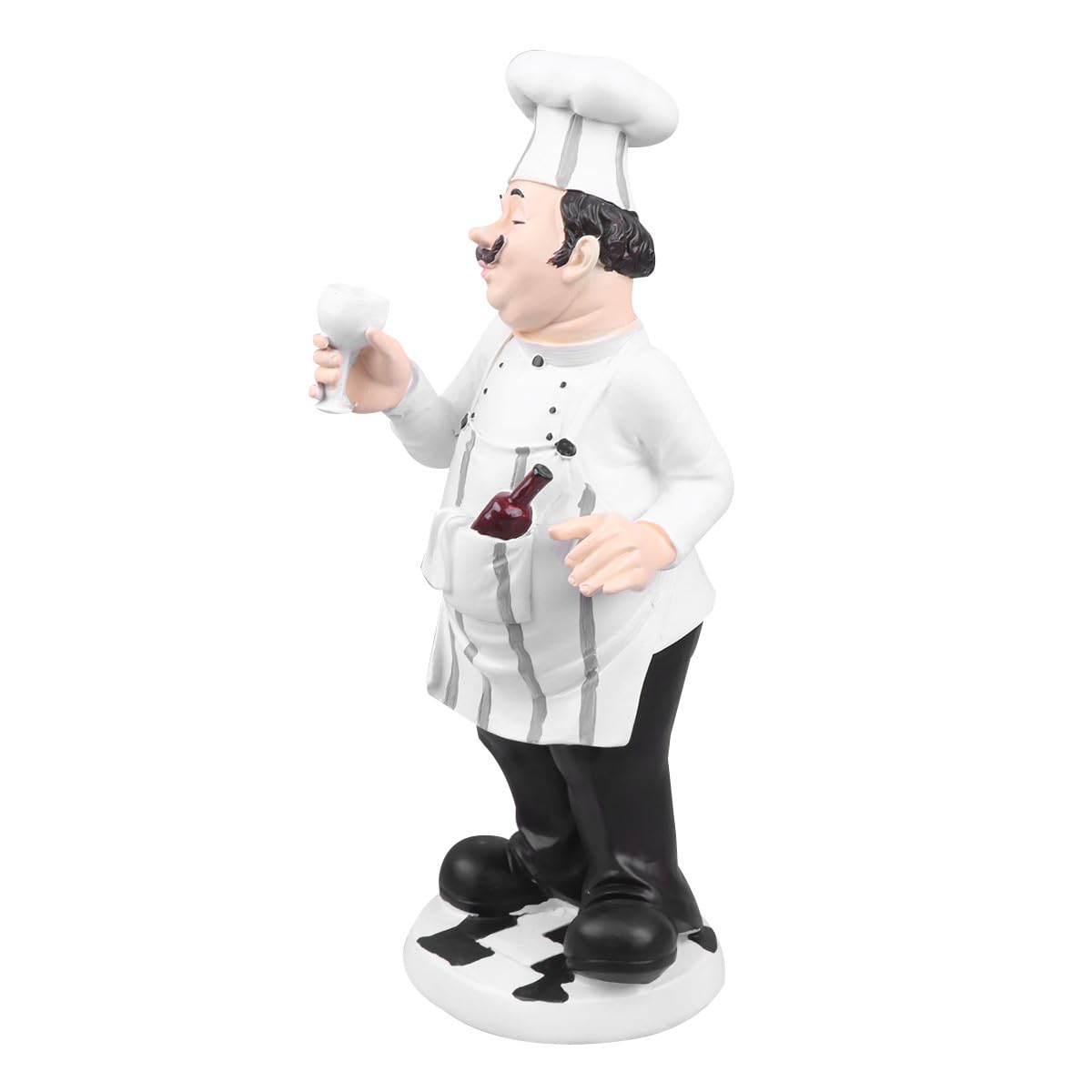 HOMSFOU Statuetta da Chef in Resina Decorativa per Cucina e Casa, Ornamento da Chef Stabile per Tavolo Bar e Ristorante, Scultura in Stile Europeo per Panetterie e Bistrot