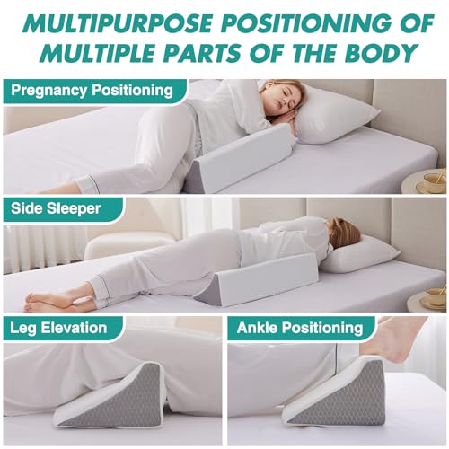 Bedluxe Wedge Pillow For Side Sleeping, Bed Wedge& Body Positioners, Back Pillow For Pregnancy thumb #1