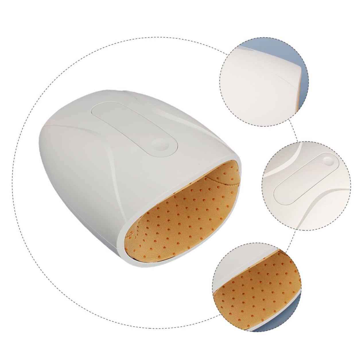 FOMIYES 1pezzi per Mani Elettrico Funzione di Calore e Stimolatore Muscolare per Polsi e Dita Leggero e Portatile per Uso Quotidiano