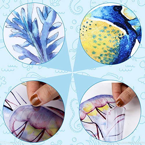 116 Pieces Ocean Wall Decals Under The Sea Fish Wall Nursery Decals Removable Peel And Stick Art For Kids Baby Bedroom Living Room Bathroom (Lovely Colors) #TOP3