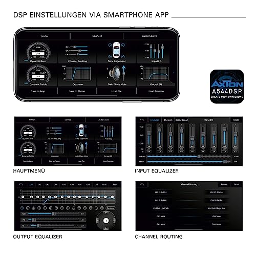 Axton A544DSP | 10-Kanal DSP mit 4x30 W Verstärker, Bluetooth