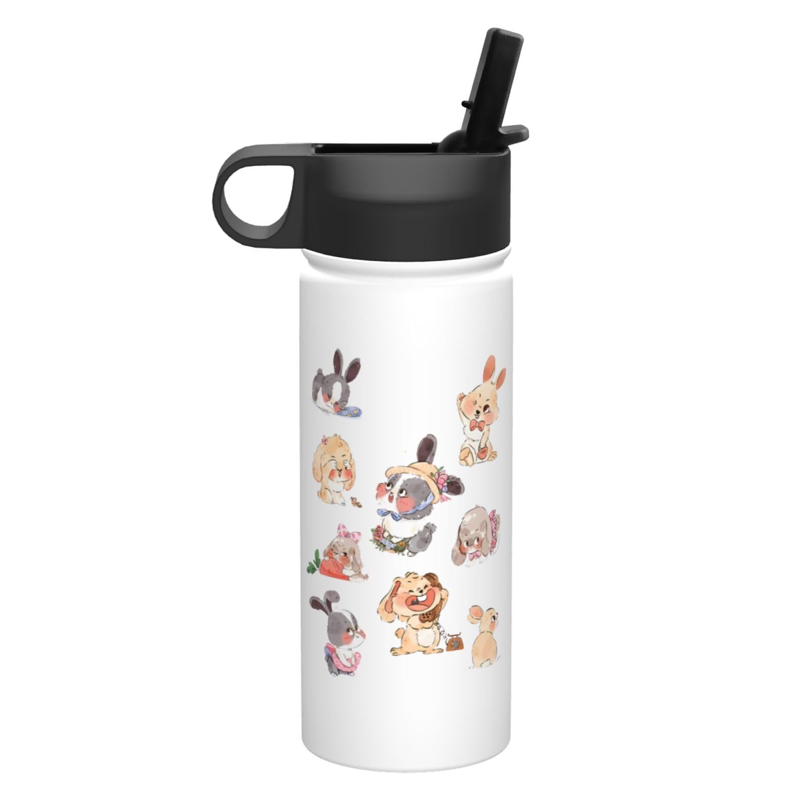 Amazon｜かわいい うさぎ 水筒 スポーツボトル 魔法瓶