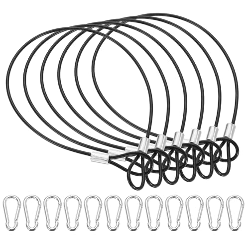 Câble sécurité double boucle anti-vol PATIKIL en acier 304 haute résistance x6