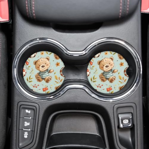 Juego 2 Portavasos para Auto de Cerámica 2.68 in miniatura 1