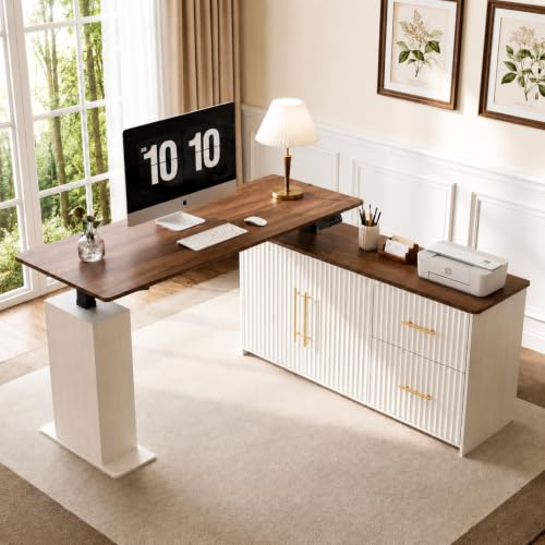 NORTHSKY L-Shaped Desk with Drawers