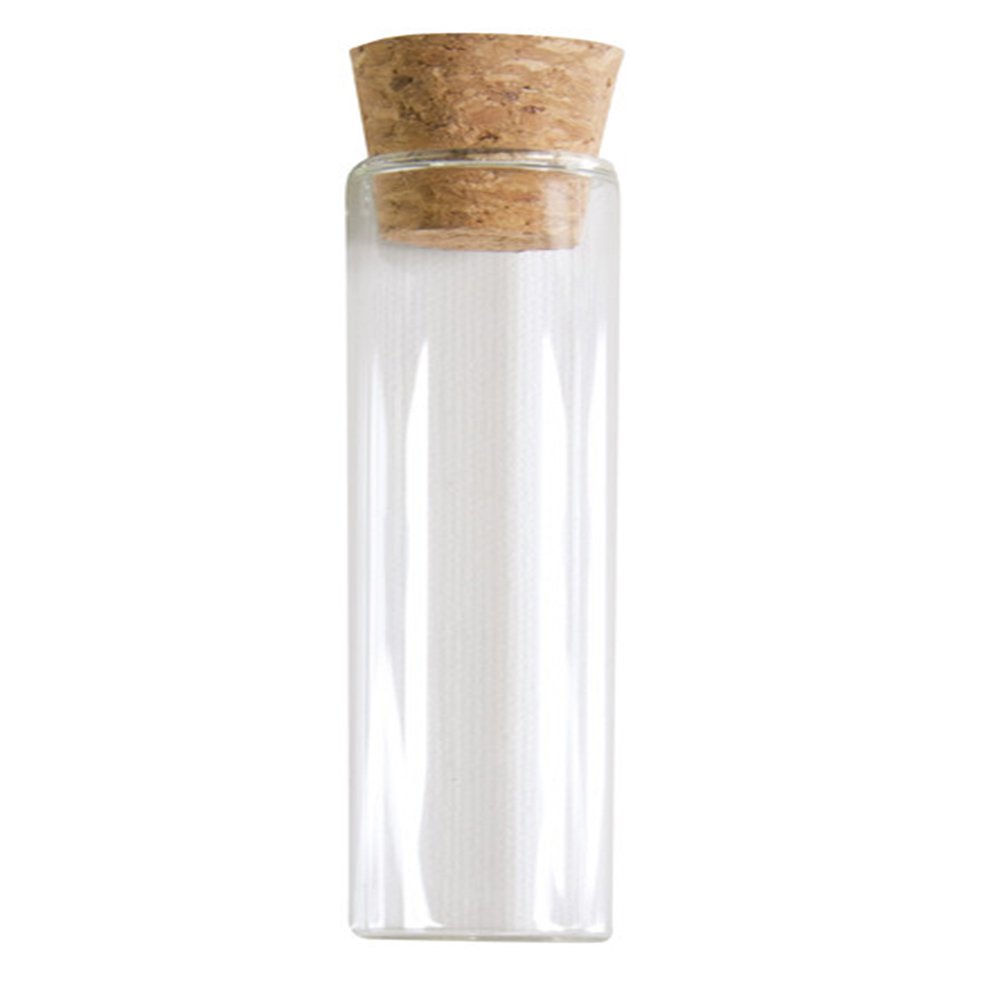 Tubo de ensayo transparente, 48 unidades, aprox. 20 cm para rellenar, botella de cristal con corcho, tarjeta de mesa – 2968