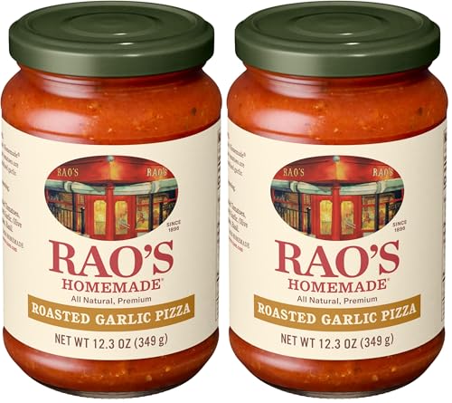 Image of Rao's Homemade Roasted Garlic Pizza Sauce Made with Italian Tomatoes, 12.3 oz (Pack of 2)
