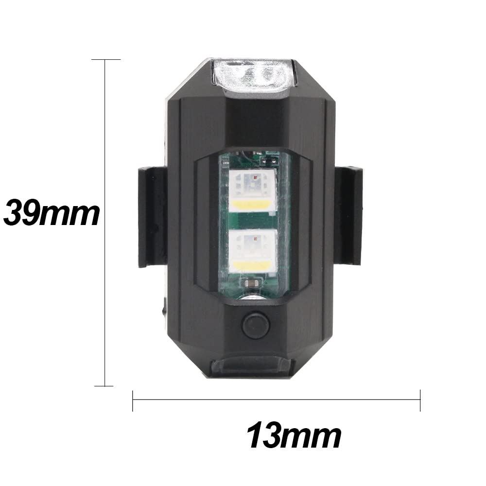 10 Piezas De Luces De Bicicleta Eléctrica Luces Traseras De Bicicleta De Montaña Luces De Advertencia Intermitentes Luces De Motocicleta De Siete Colores Luces De Avión Modificadas