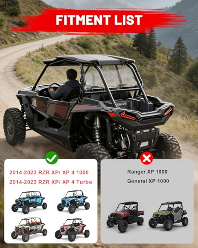 Image of StarknightMT 14-23 RZR XP Rear Windshield Scratch Water Resistant, Clear