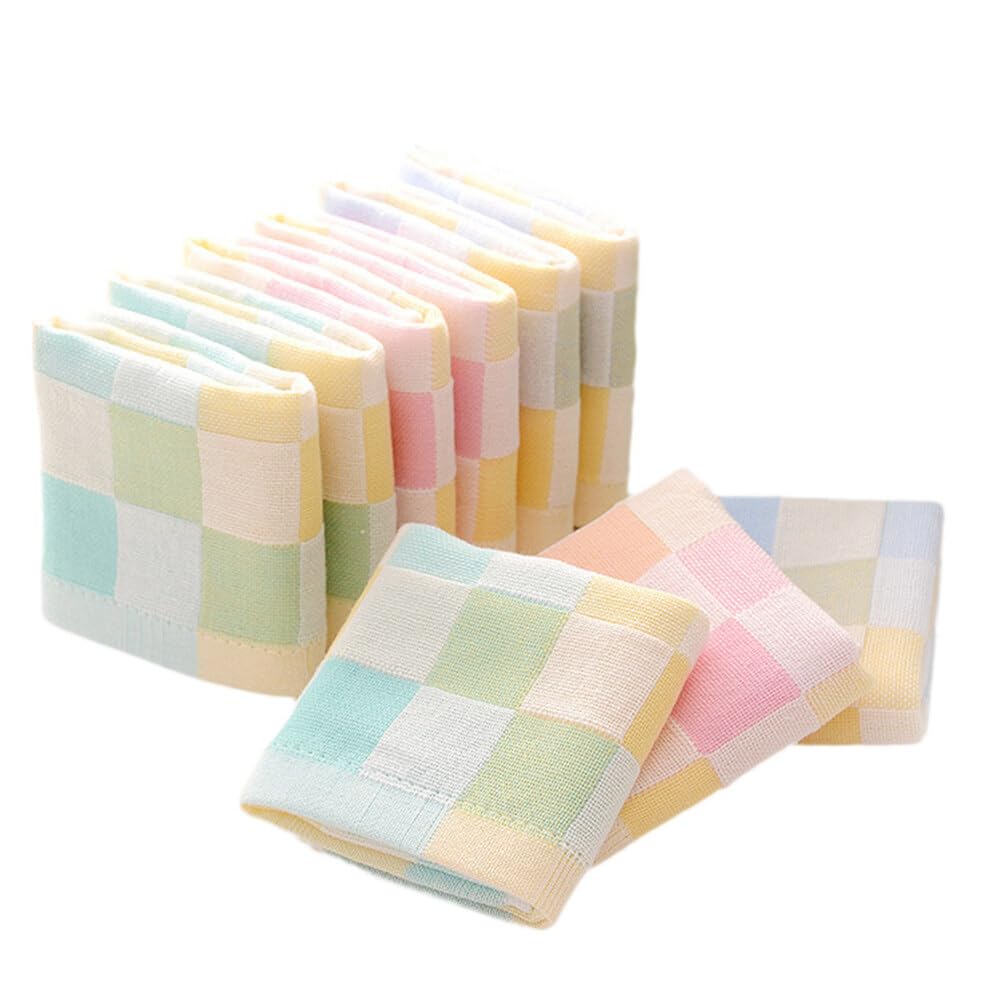 Lurrose Highly Absorbent Fleece Baby Bath Towel Soft Baby Washcloths Reusable Face Towel for Boys and Girls Random