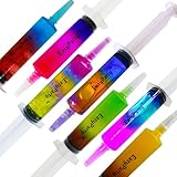 EAZYPARTY Multipurpose Measuring Syringes with 5 Extra Caps, 50 Pack Reusable 2oz Syringe, and Cleaning Brush - Great for Various Applications
