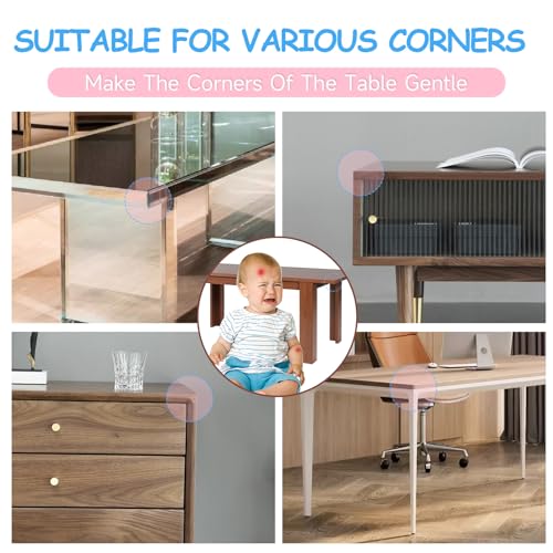 Image of PHIXBEAR Baby Proof Corner Protectors (28 Pack), Extra Soft Silicone Sharp Bumpers and Guards for Bed, Table, and Furniture Edges, Clear