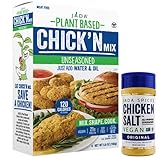 Vegan Chicken Protein & Original Vegan Chicken Salt- Plant Based Chick'n Mix, Meat Substitute, Soy...