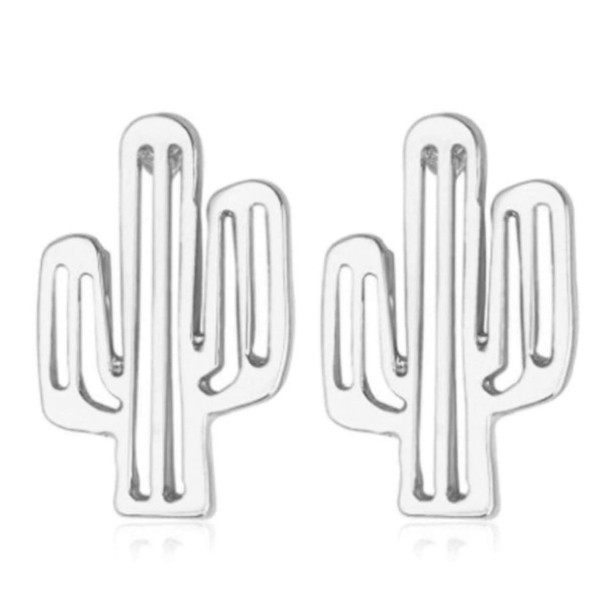Iszie925 Serling Silver Cool And Chic Cactus Earrings For Women